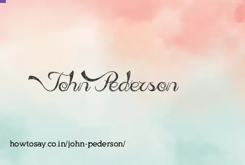 John Pederson