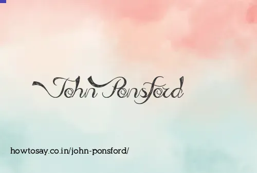 John Ponsford
