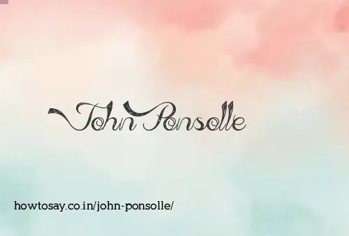 John Ponsolle