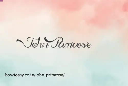 John Primrose
