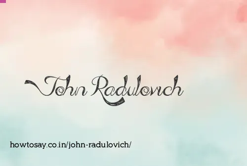 John Radulovich