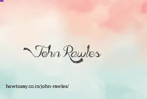 John Rawles
