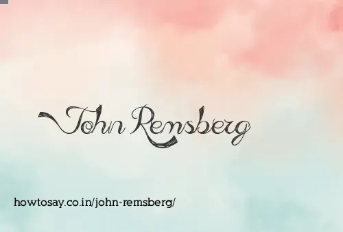 John Remsberg