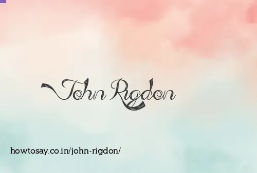 John Rigdon