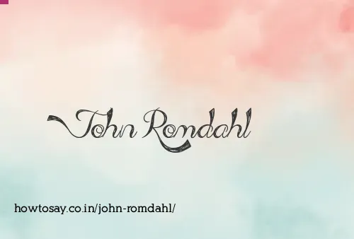 John Romdahl
