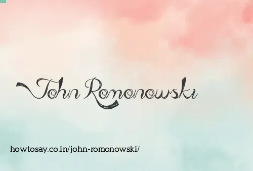 John Romonowski