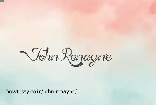 John Ronayne