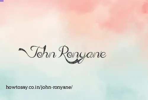 John Ronyane