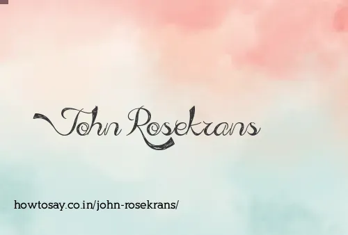 John Rosekrans