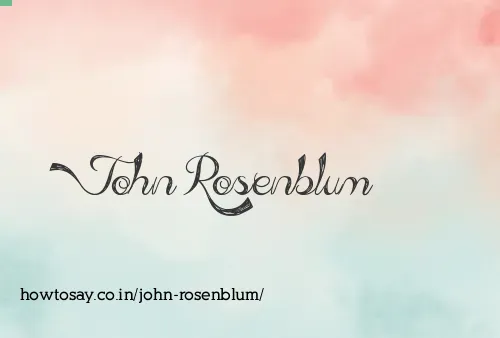 John Rosenblum