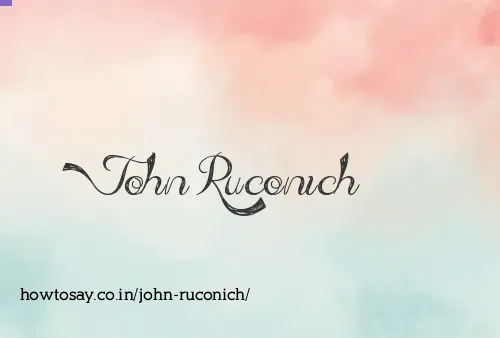 John Ruconich