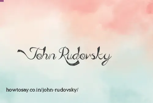 John Rudovsky
