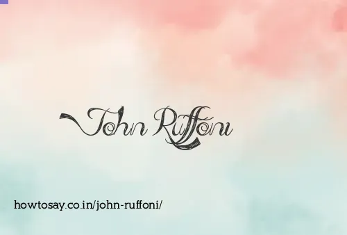 John Ruffoni