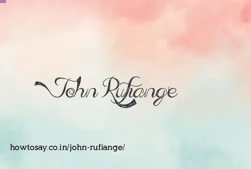 John Rufiange