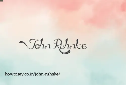 John Ruhnke