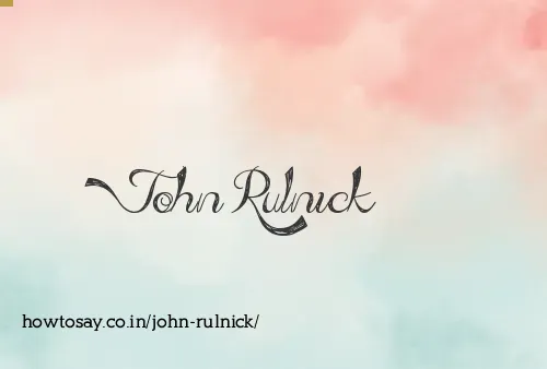 John Rulnick