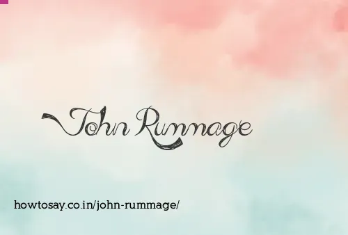 John Rummage