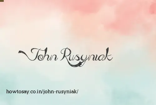John Rusyniak