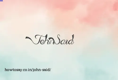 John Said