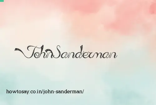 John Sanderman