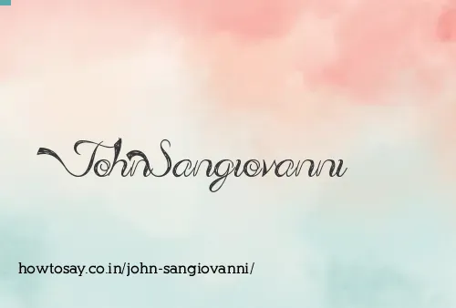 John Sangiovanni