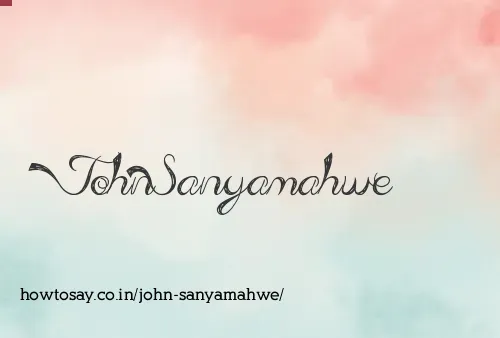 John Sanyamahwe