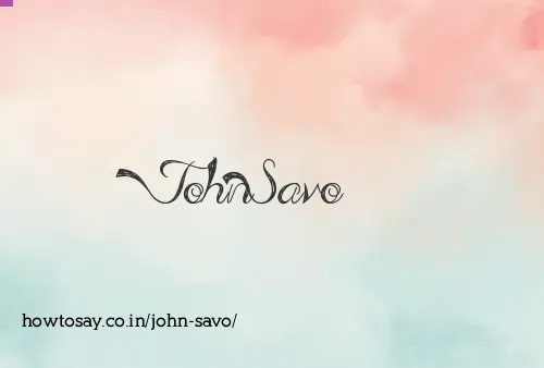 John Savo