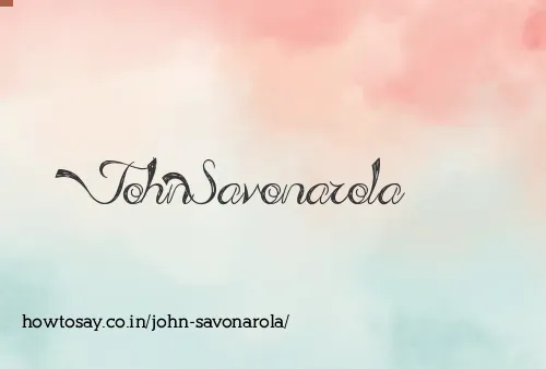 John Savonarola