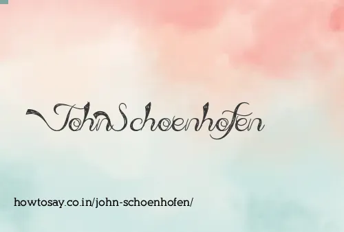 John Schoenhofen