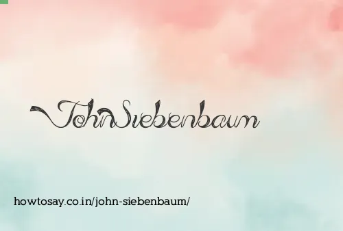 John Siebenbaum