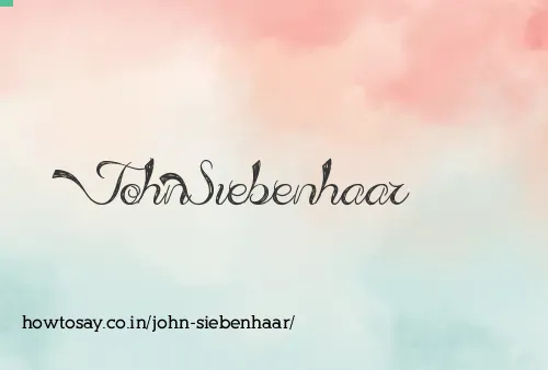 John Siebenhaar