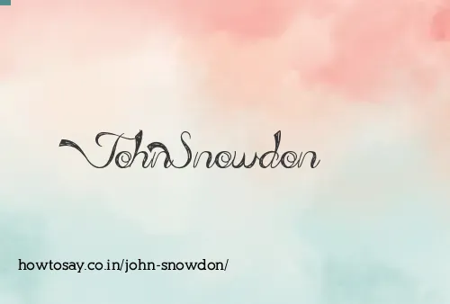 John Snowdon