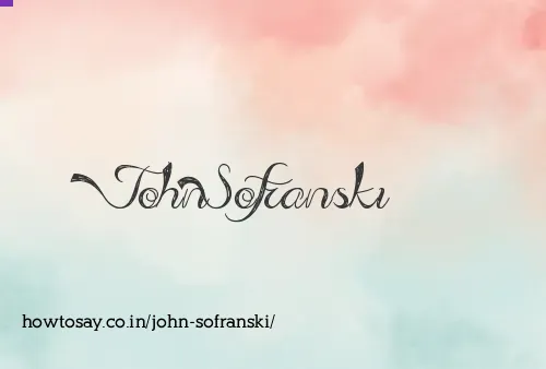 John Sofranski