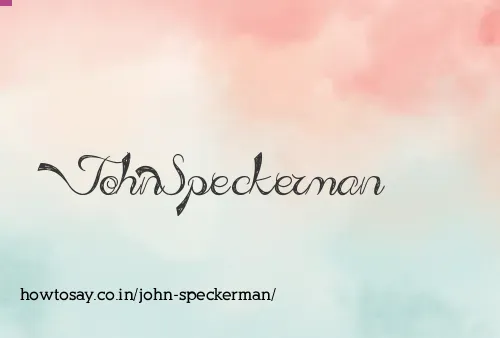 John Speckerman