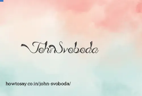 John Svoboda
