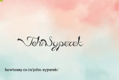 John Syperek