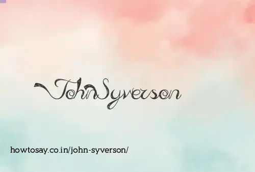 John Syverson