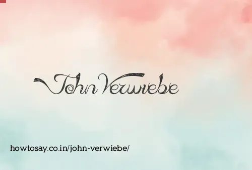 John Verwiebe
