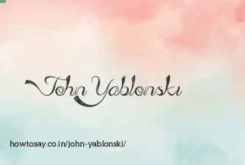 John Yablonski