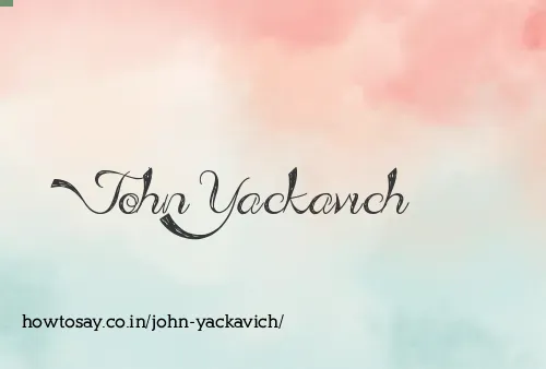 John Yackavich