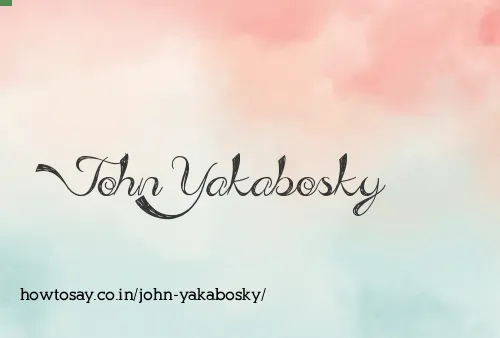 John Yakabosky