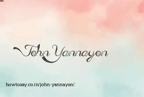 John Yannayon