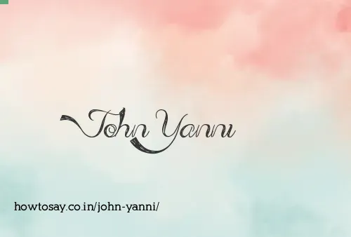 John Yanni