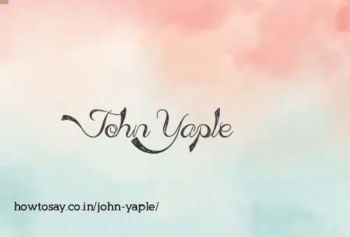 John Yaple