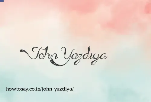 John Yazdiya