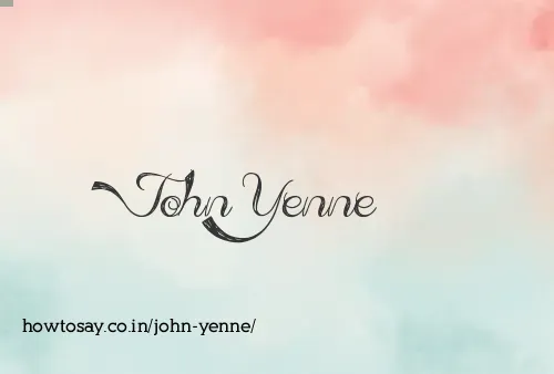 John Yenne