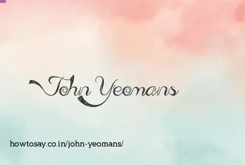 John Yeomans