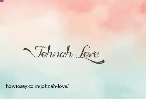 Johnah Love