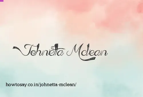 Johnetta Mclean