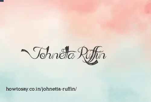 Johnetta Ruffin